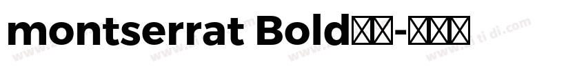 montserrat Bold字体字体转换